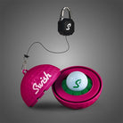 Swish Portable Golf Ball Cleaner in Pink with Lanyard